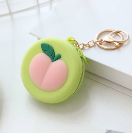 Kawaii Zip Coin Pouch Keychain