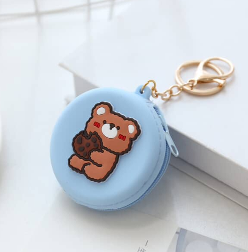 Kawaii Zip Coin Pouch Keychain