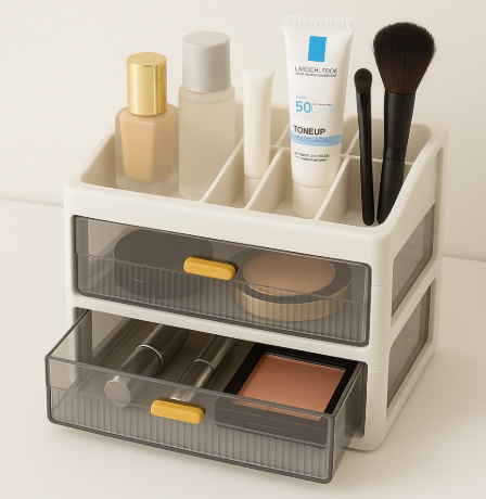 Beige Multi-Layer Organiser