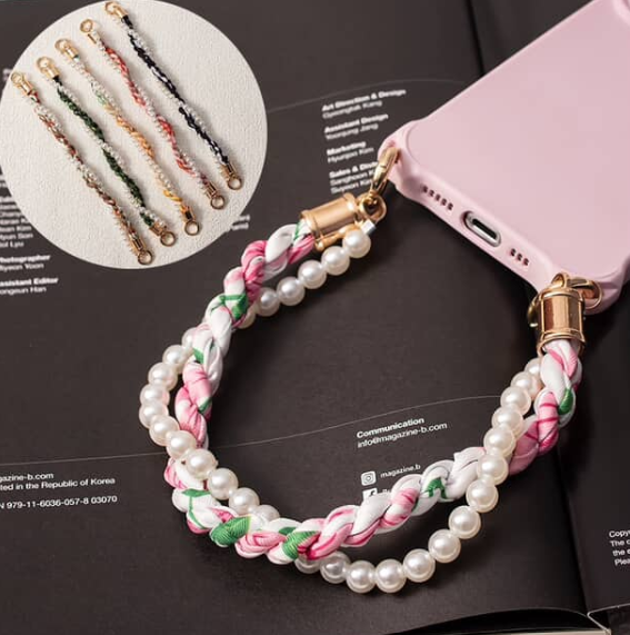 Twist & Pearl Phone Strap