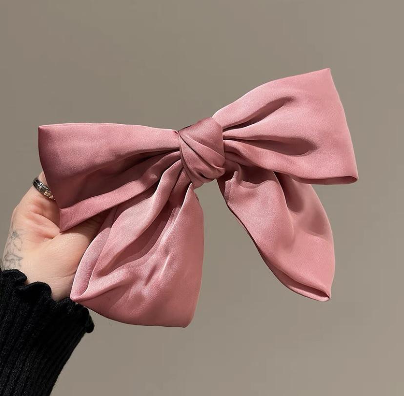 Large Bow Hair Clip – Stylish Back-of-Head Barrette, Trendy Top Clip Hair Accessory