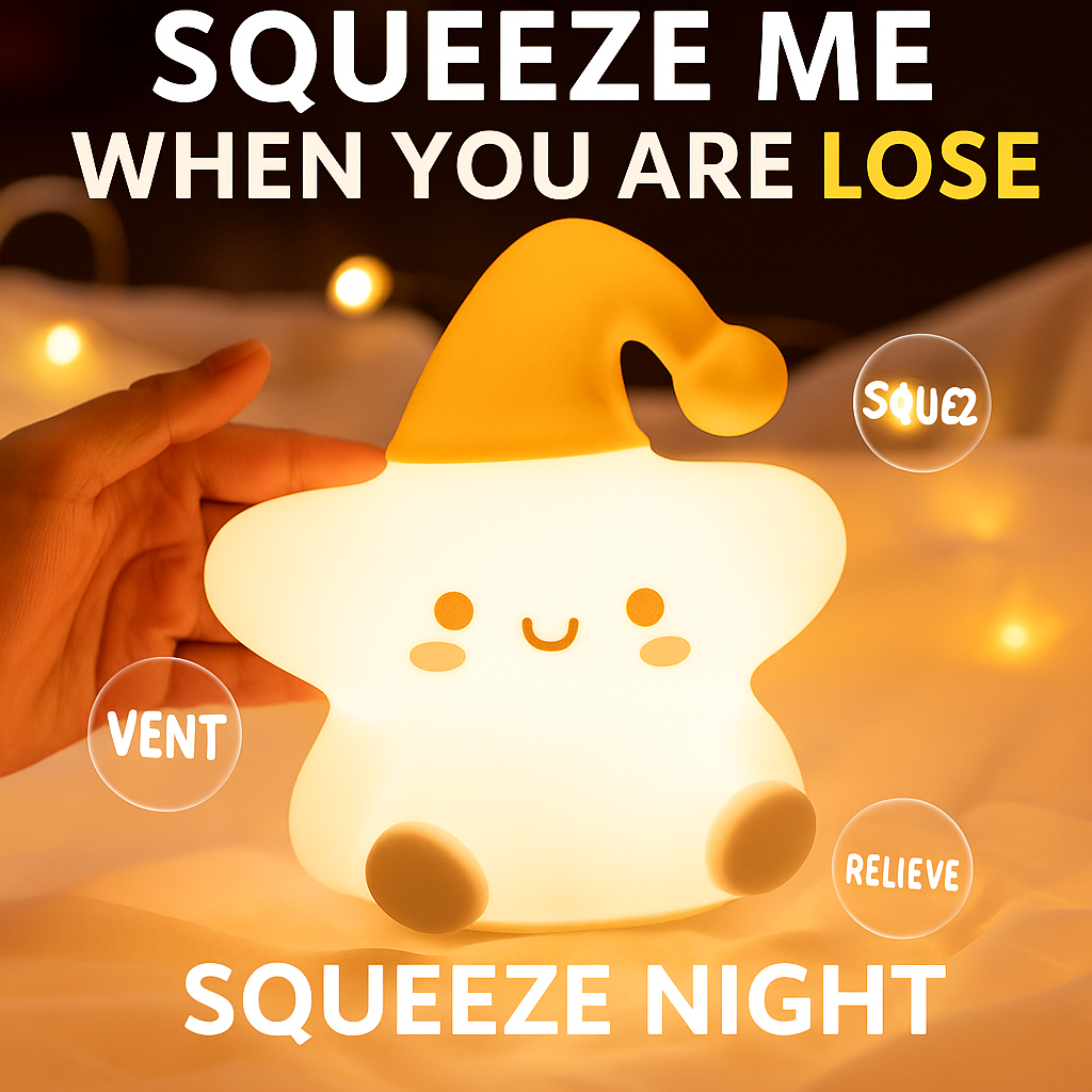 Squishy Glow Night Light – Perfect for Kids, Bedrooms & Midnight Feeds