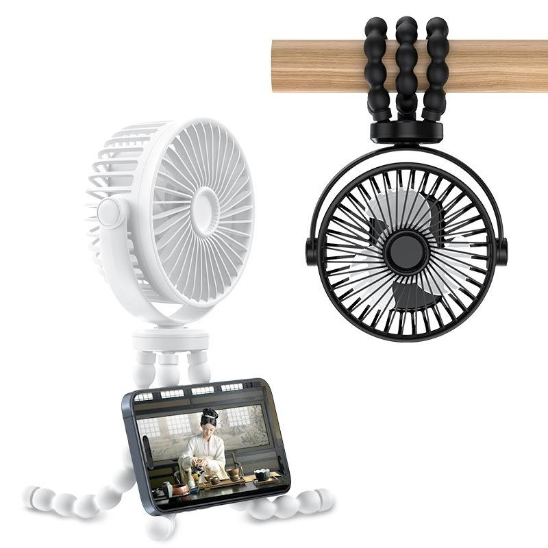 Portable Octopus Mini Fan – USB Rechargeable Stroller & Desktop Fan (Foldable & Handheld)