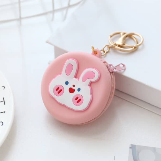 Kawaii Zip Coin Pouch Keychain
