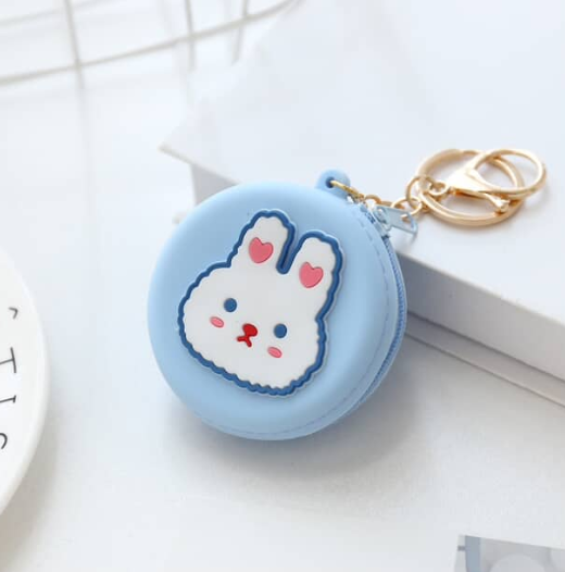 Kawaii Zip Coin Pouch Keychain