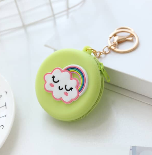 Kawaii Zip Coin Pouch Keychain