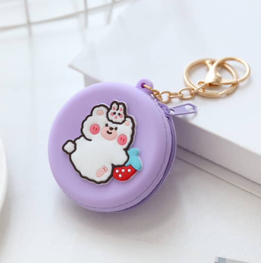 Kawaii Zip Coin Pouch Keychain