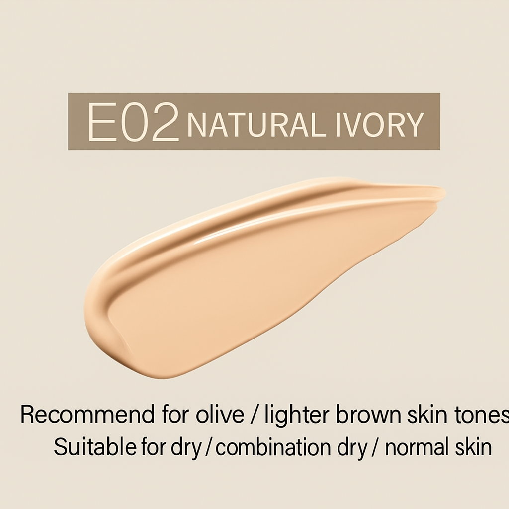 FunnyElves Power-Up Cushion Foundation for Dry & Oily Skin-Concealing, Oil-Control, Long-Lasting,Non-Cakey