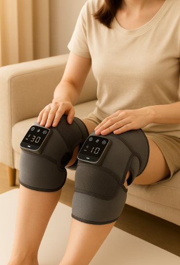 Digital heated knee massager